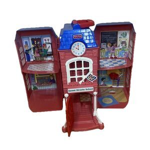Fisher Price Little People Sweet Streets School House Dollhouse 2002 Vintage Toy